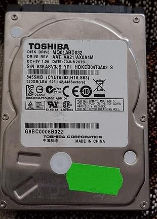 100% hdd 2.5 320 гб toshiba 5400 80.0/81.0 жесткий диск mq01abd032 тошиба