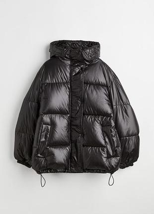 Жіночий пуховик h&m premium selection чорний розмір s