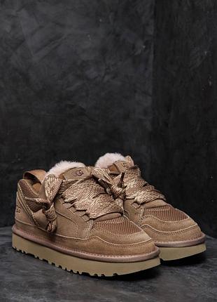 Замшевые угги ugg lowmel sneaker moss green