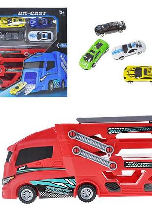 Машина автовоз lh829 с машинками, в коробке р.39x10x24,5 см yg toys