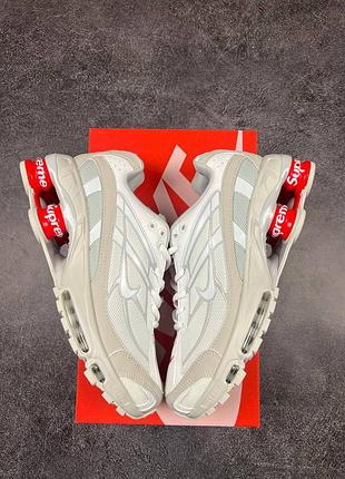 Кросівки nike x supreme shox ride 2 white red