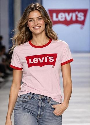Футболка женская levi's розовый m хлопок