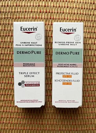 Eucerin dermopure triple effect serum сыворотка тройного действия для проблемной кожи лица 💗 2