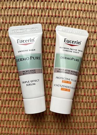 Eucerin dermopure triple effect serum сыворотка тройного действия для проблемной кожи лица 💗 3
