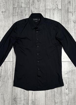 Рубашка мужская primark черная s хлопок 2