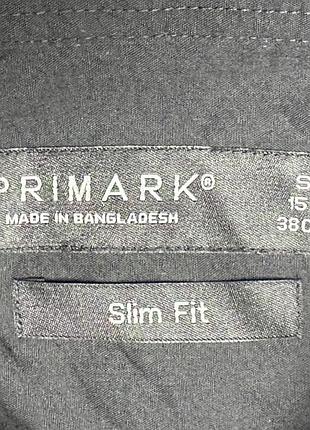 Рубашка мужская primark черная s хлопок 5