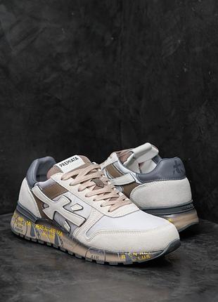 Мужские кроссовки premiata mick 7218 grey beige