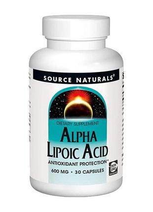 Альфа-липоевая кислота 600 мг без гмо для похудения source naturals alpha lipoic acid 600 mg 30 капсул