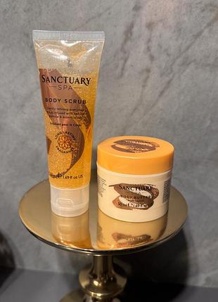 Набір  для тіла sanctuary spa body butter + body scrub батер для тіла та скраб