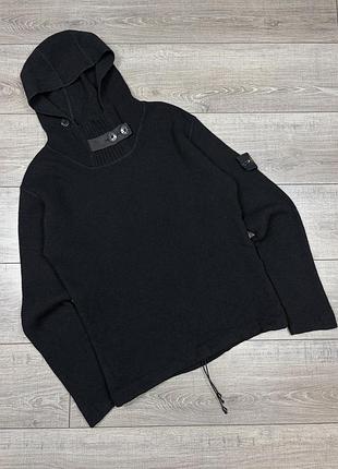 Оригінальний вінтажний вовняний светр stone island vintage wool rare warm winter sweater