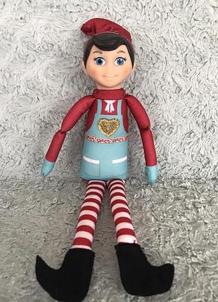 Мягкая игрушка рождественский эльф помощник санта клауса