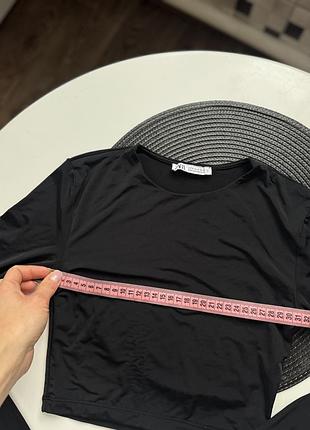 Гладкий блискучий лонгслів zara 6