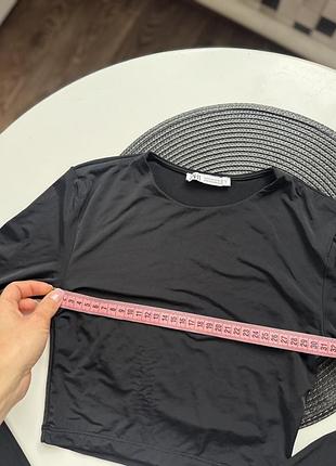 Гладкий блискучий лонгслів zara 5