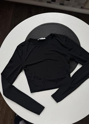 Гладкий блискучий лонгслів zara