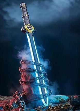 Меч світловий дитячий sword hx 609 81 см акумуляторний з парою, звуком та підсвічуванням чорний