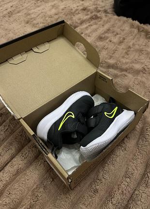 Кросівки для хлопчиків nike star runner 3 (td) чорні з салатовим логотипом