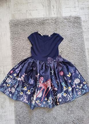 Сукня для дівчинки h&m disney святкова синя з принтом 134/140