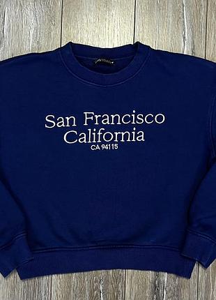 Світшот жіночий zara san francisco синій оверсайз s