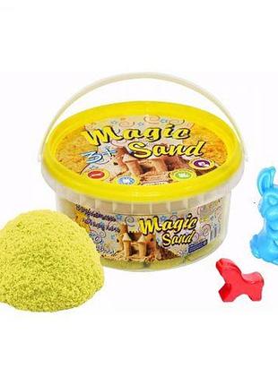 Кинетический песок "magic sand", 350 г (желтый)