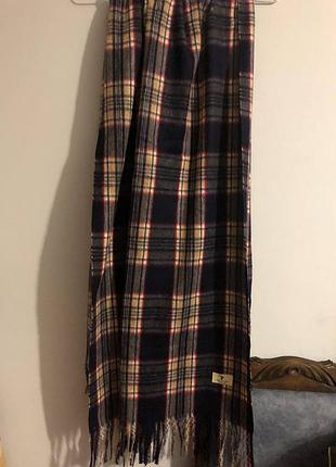 Шотландський палантин / теплий шарф у клітинку house of tweed scotland (70х190 см)