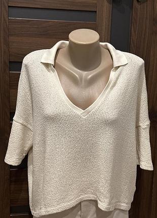 Бавовняна кофта від massimo dutti вільного крою s