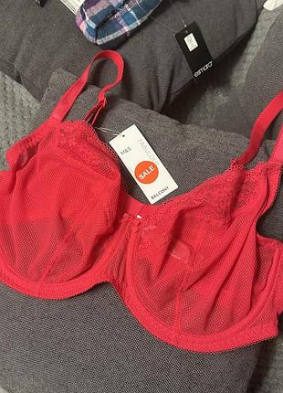 Бюстгальтер 96g балконет mark spencer m&s без паралону на кісточках зверху мереживко