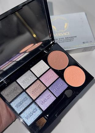 Розкішна палетка тіней versace 9 відтінків тіні неймовірні відтінки версаче +румʼяна