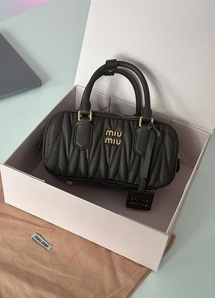 Сумка arcadie миу matelassé nappa leather bag miu chocolate