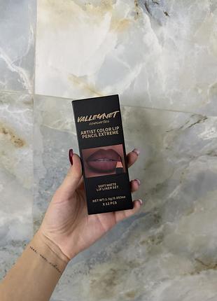 Набор карандашей для губ valleplanet artist color lip pencil extreme, 12 штук
