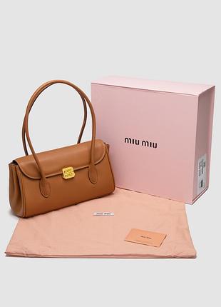 Сумка миу miu leather shoulder bag ginger 4