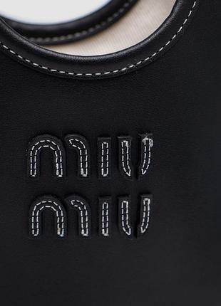 Сумка миу miu ivy leather mini bag black 4