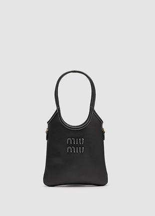 Сумка миу miu ivy leather mini bag black 3
