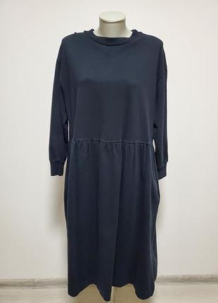 Шикарне брендове котонове трикотажне плаття вільного фасону
