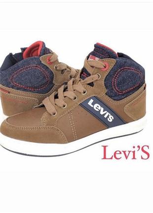 Нові з бірками високі кросівки для хлопчика levi's new madison (коричневі) на 36,37,39 розмір