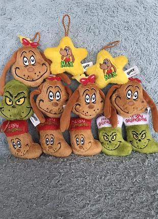 Набор из новогодних мягких подвесок the grinch новых