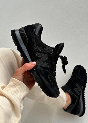 Жіночі кросівки new balance 574 "triple black" | 36–42