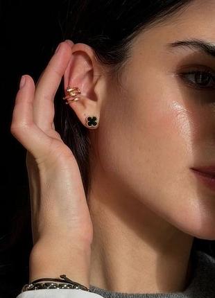 Сережки сережки van cleef & arpels mini  •