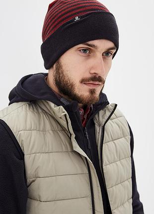 Двухсторонняя шапка бини унисекс salomon flatspin reversible beanie