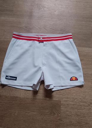 Винтажные теннисные шорты ellesse vilas renzo белые(оригинальные)