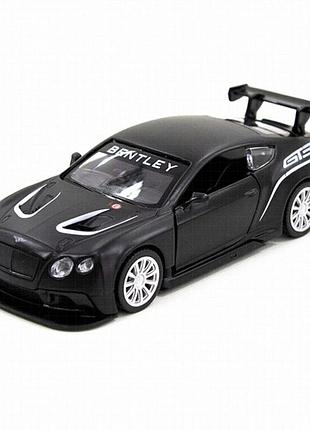 Металлическая автомодель bentley continental gt3 technodrive 250259, матовый черный, 11,3 см