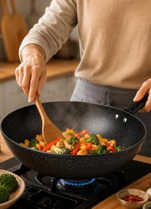 Сковорода wok з антипригарним покриттям 32 см 26x-280 чорна