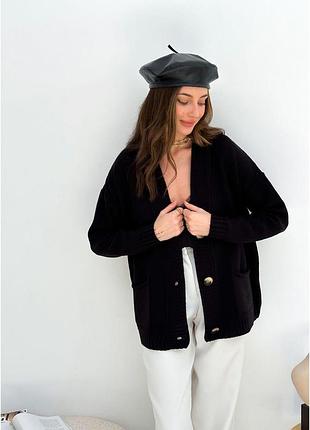 Кардиган жіночий casual чорний art knit
