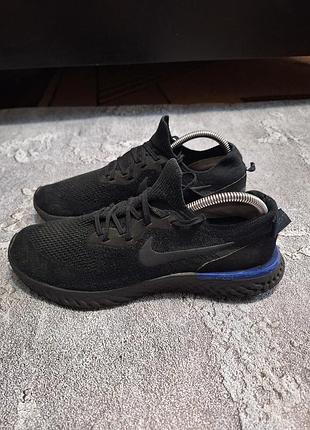 Кроссовки nike epic react flyknit (eur 44 / 28 см) - оригинал, черные беговые