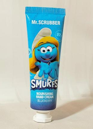 Детский парфюмированный питательный крем для рук the smurfs с ароматом черники mr.scrubber 30г.