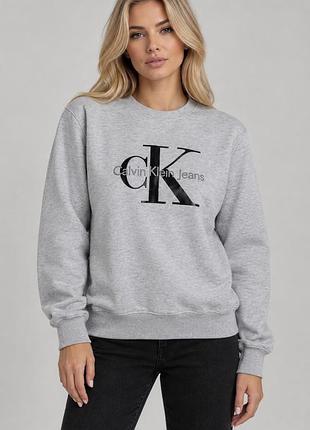 Сірий світшот calvin klein