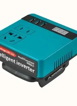 Аккумуляторный инвертор напряжения dc 18-21v to 220v 120w 300w