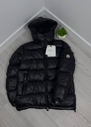 Пуховик чоловічий moncler чорний, розмір s, m, l, xl
