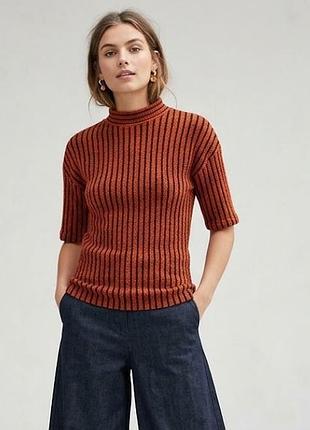 Кофта джемпер в полоску с коротким рукавом от marks &amp; spencer
