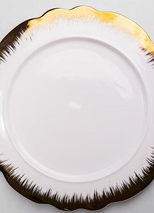 Блюдо сервировочное фарфоровое golden eye 30,5 см yiwu dd26-26