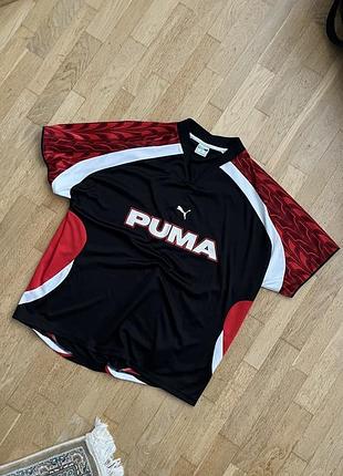 Футболка чоловіча puma чорна з червоним розмір l